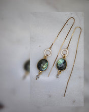 Labradorite threader Earrings and necklace set