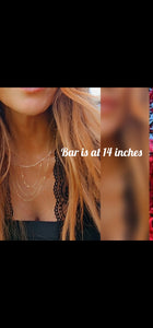 Three chain bar Necklace