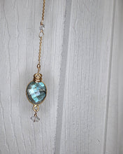 Labradorite threader Earrings and necklace set