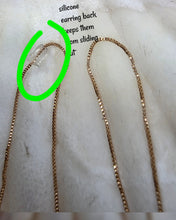 Long double bar threader Earrings