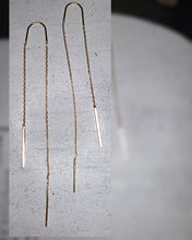 Long double bar threader Earrings