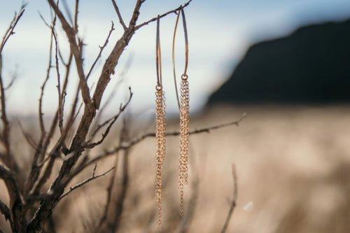 Dangling Chain Threader Earrings