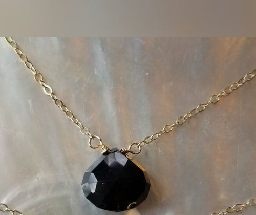Onyx Briolette necklace