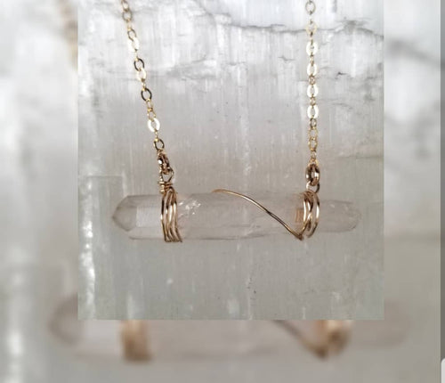 Mommy and Me Crystal Bar Necklace Set