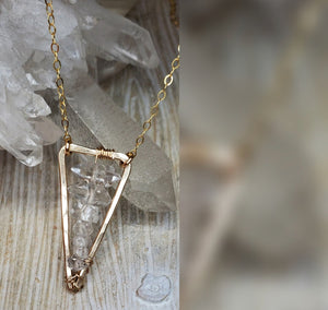 Herkimer Triangle Necklace