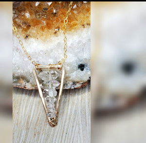 Herkimer Triangle Necklace