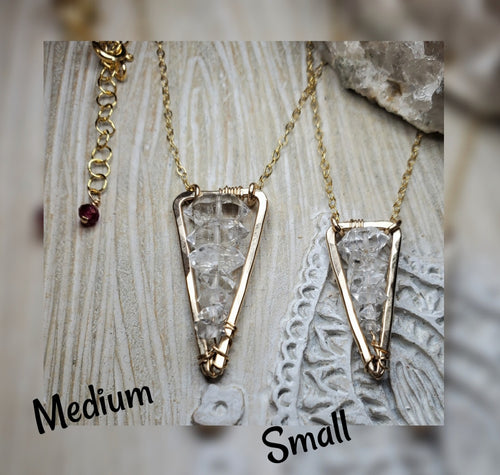 Herkimer Triangle Necklace