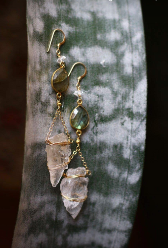 Crystal Arrowhead Earrings