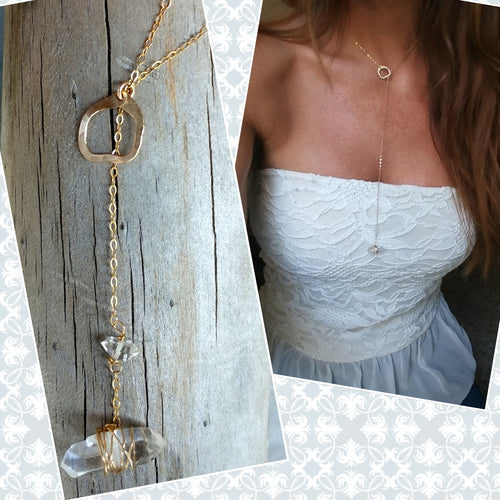 Crystal Lariat Necklace