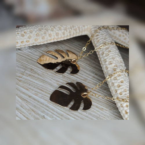 Monstera Leaf Necklace