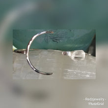 Crescent moon & rock crystal bracelet