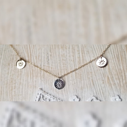 Sunshine 3 Coin Necklace
