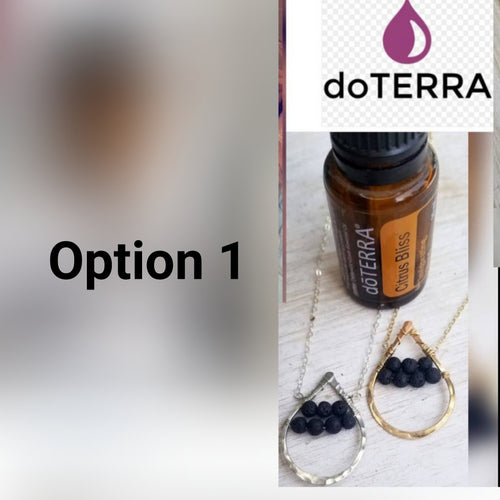 Doterra Water Drop Lava Rock necklace