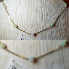 Opal chain necklace