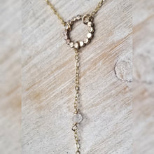 Circle coin drop necklace