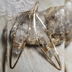 Double V crystal Earrings