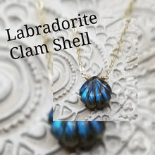Labradorite Clam shell necklace