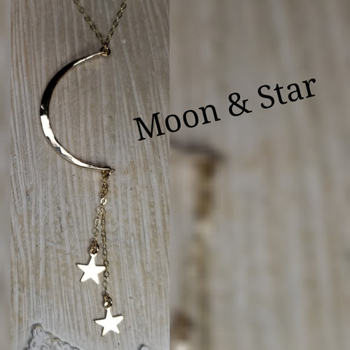 Moon and star necklace