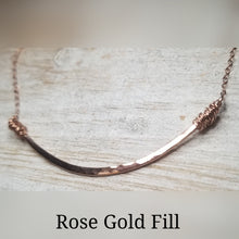 Wire wrapped arch bar necklace
