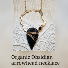 Organic Obsidian Arrowhead necklace