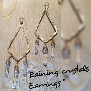 Raining crystal Earrings