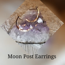 Moon post earrings