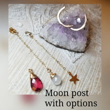 Moon post earrings