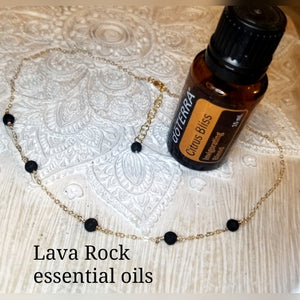 Simple Lava Rock necklace