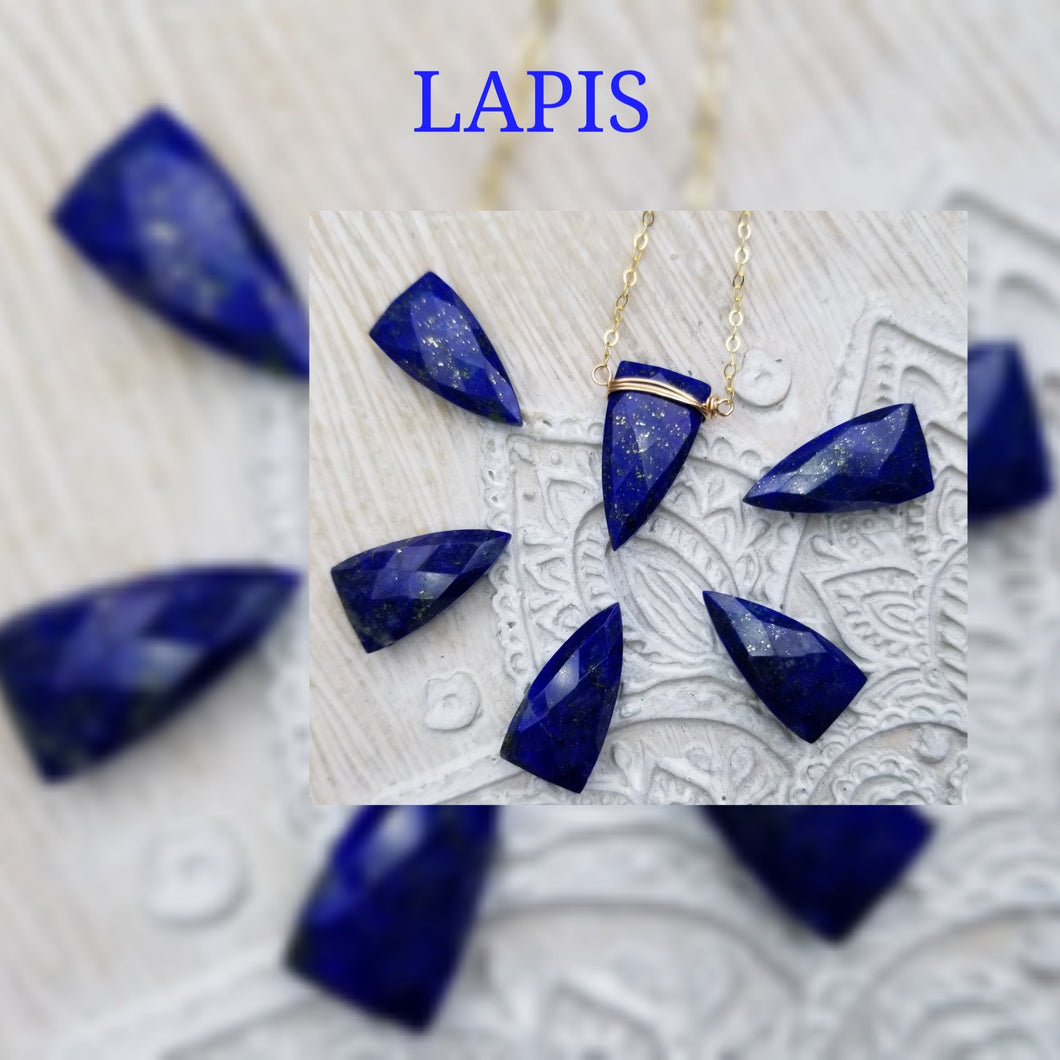 Lapis pyramid necklace