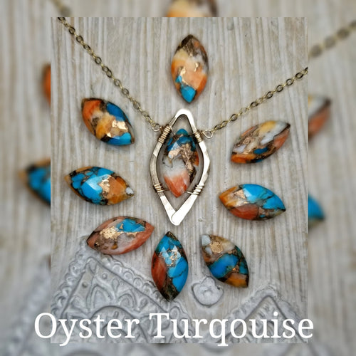 Marquise Oyster Turquoise necklace