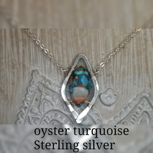 Marquise Oyster Turquoise necklace