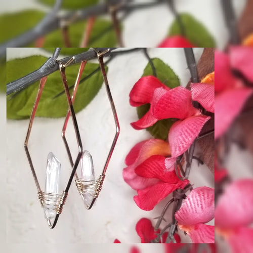 Crystal Rhombus earrings