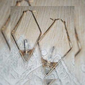 Crystal Rhombus earrings