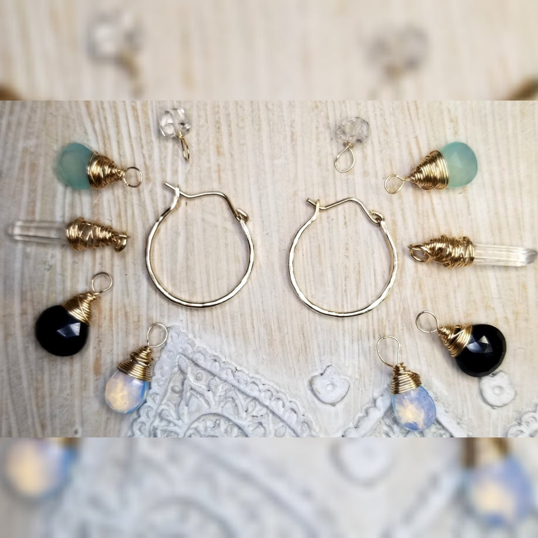 Mini charmed Hoops