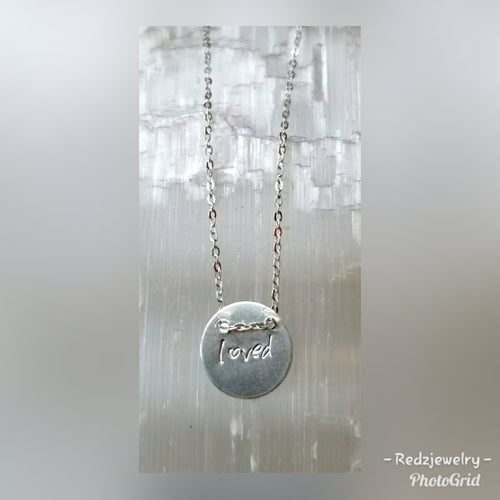 Loved Coin Necklace Button Style