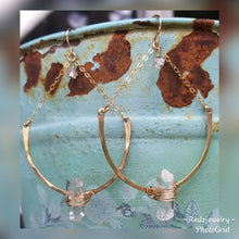Single Crystal half hoop earrings