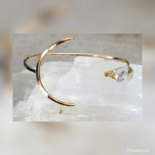 Crescent moon & rock crystal bracelet