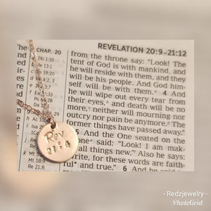 Personalized scripture coin necklace