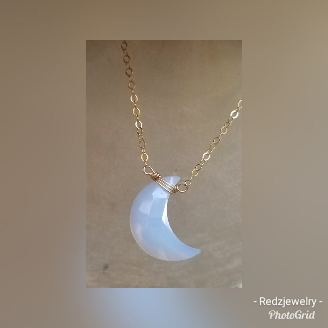 Opalite Crescent moon