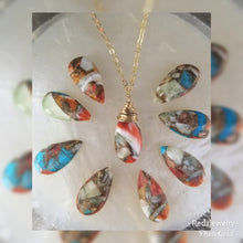 Oyster Turquoise Drop necklace