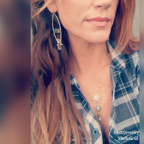 Crystal dagger earrings