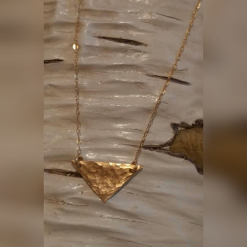 Hammered Triangle Necklace