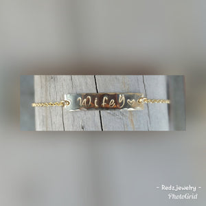 Wifey Personalized Bar Bracelet