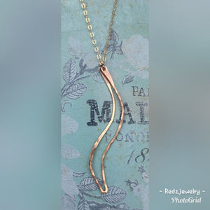 Flame Shaped Hammered Necklace