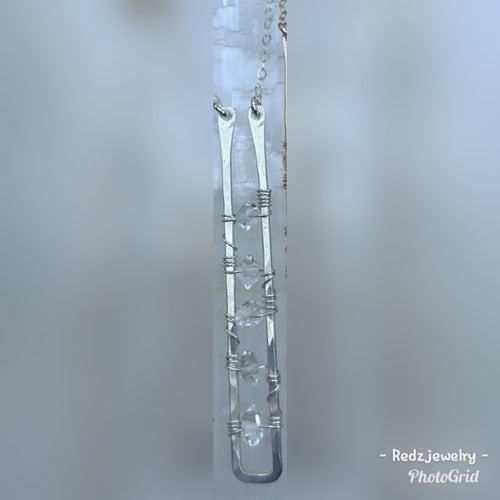 Herkimer Diamond Ladder Necklace