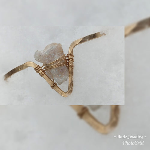 Druzy V Cuff Bracelet