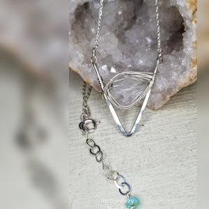 Rock Crystal V necklace
