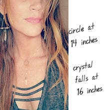 Dot circle crystal necklace