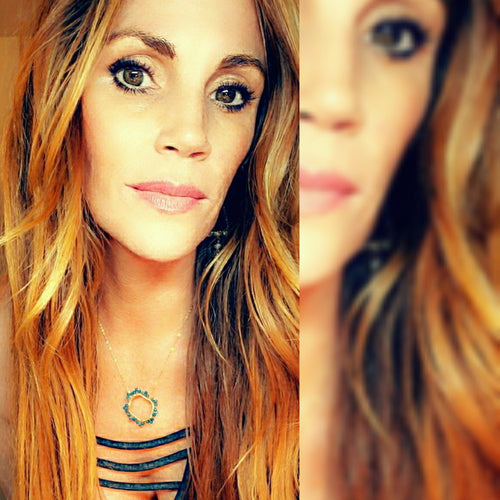 Peruvian Opal Flower Necklace