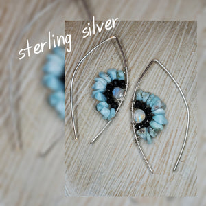 Larimar And Spinel Threader Earrings
